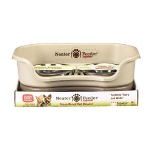 Neater Feeder Express Elevated cat Bowls – Stainless Steel, Spill-Proof